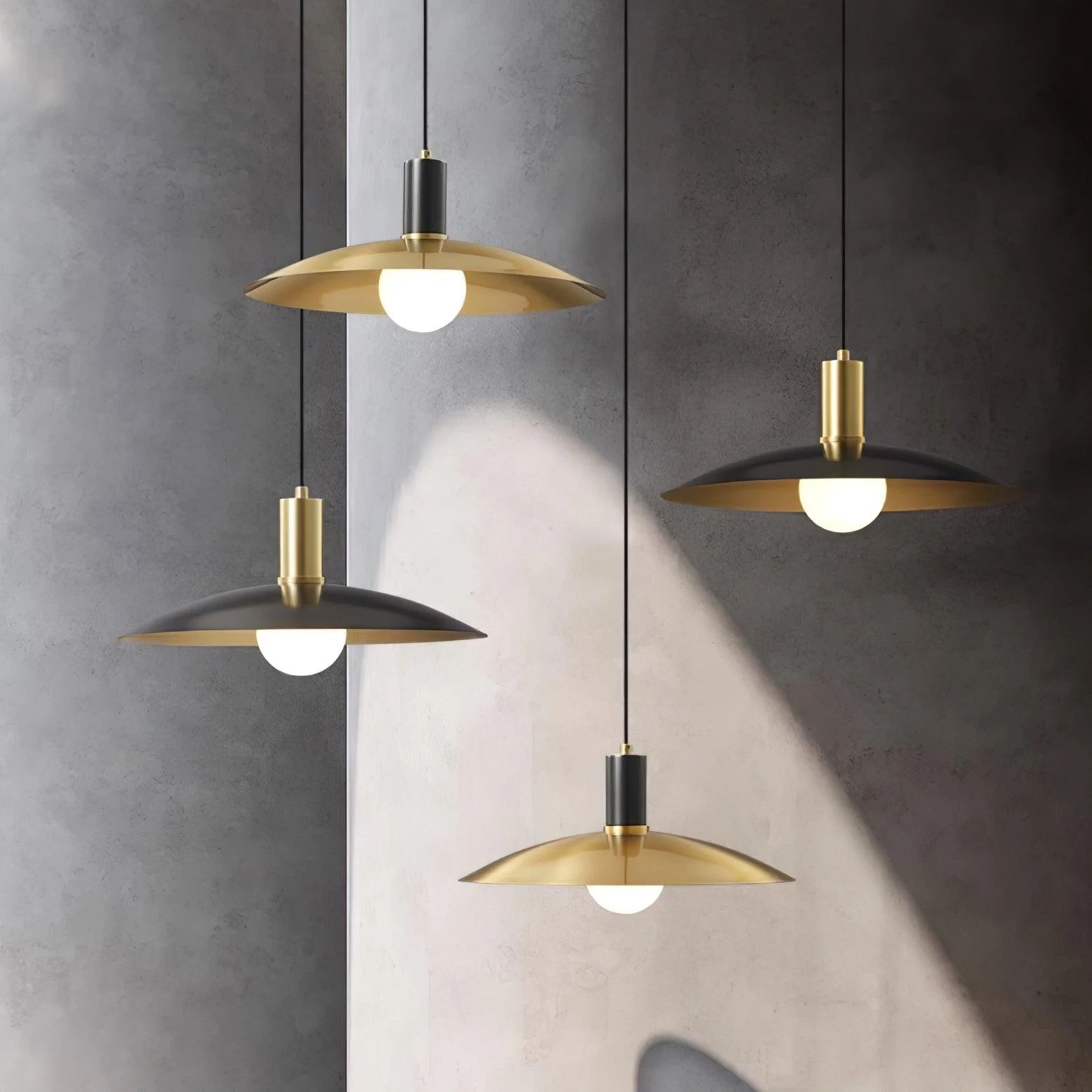 Brass Flared Pendant Lamp - Image 2