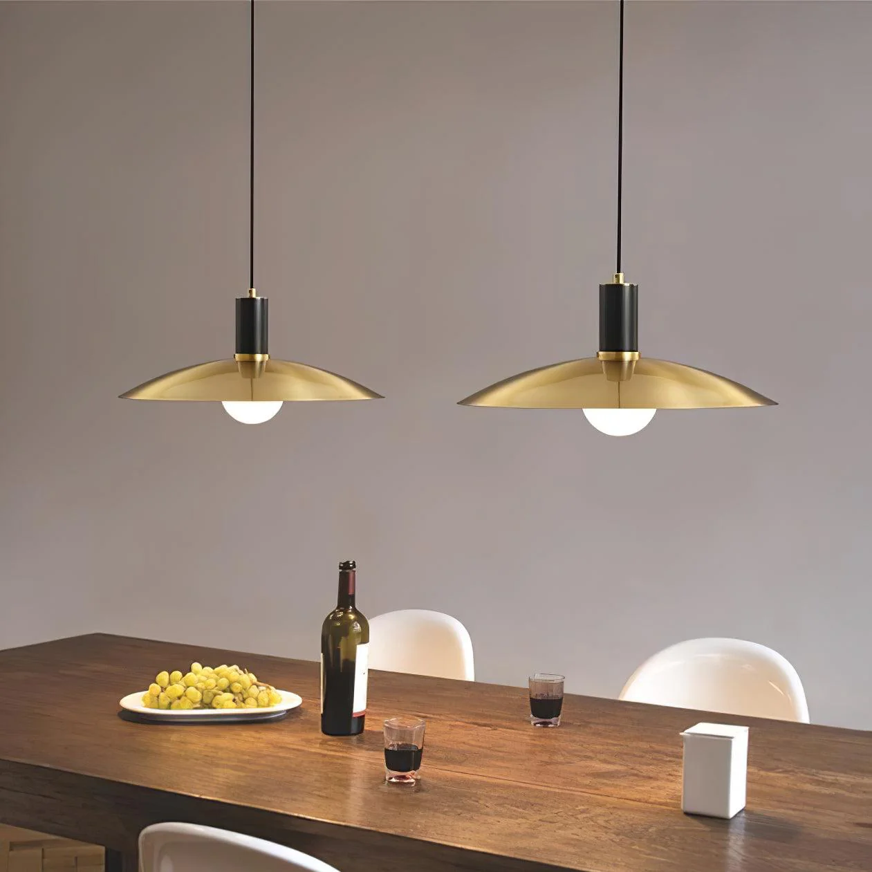 Brass Flared Pendant Lamp - Image 3