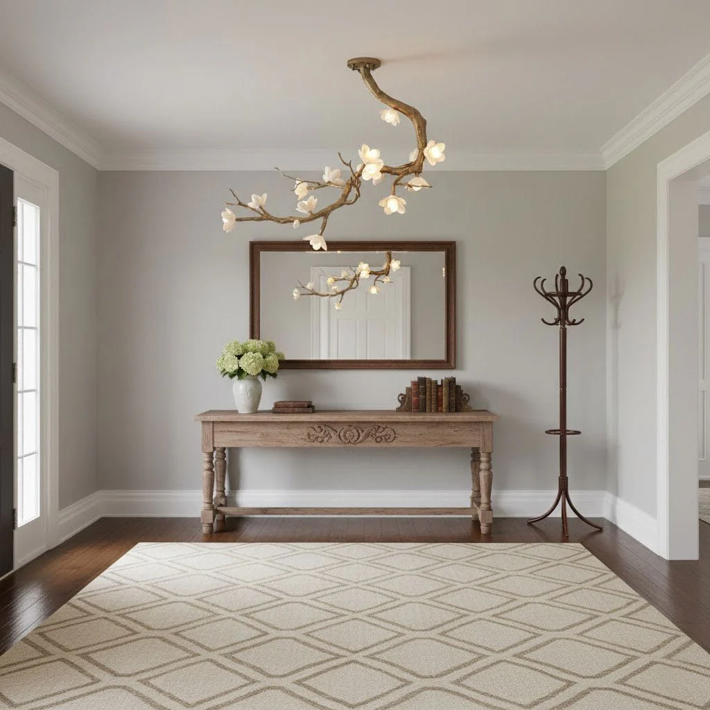Brass Flower Branch Chandelier - Image 12