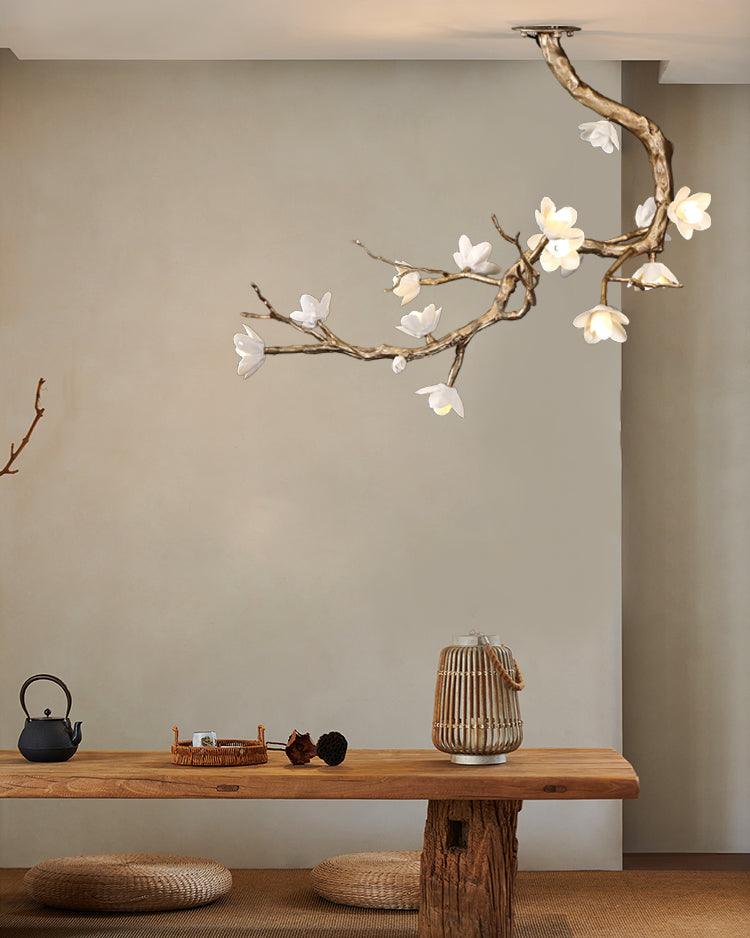 Brass Flower Branch Chandelier - Image 15