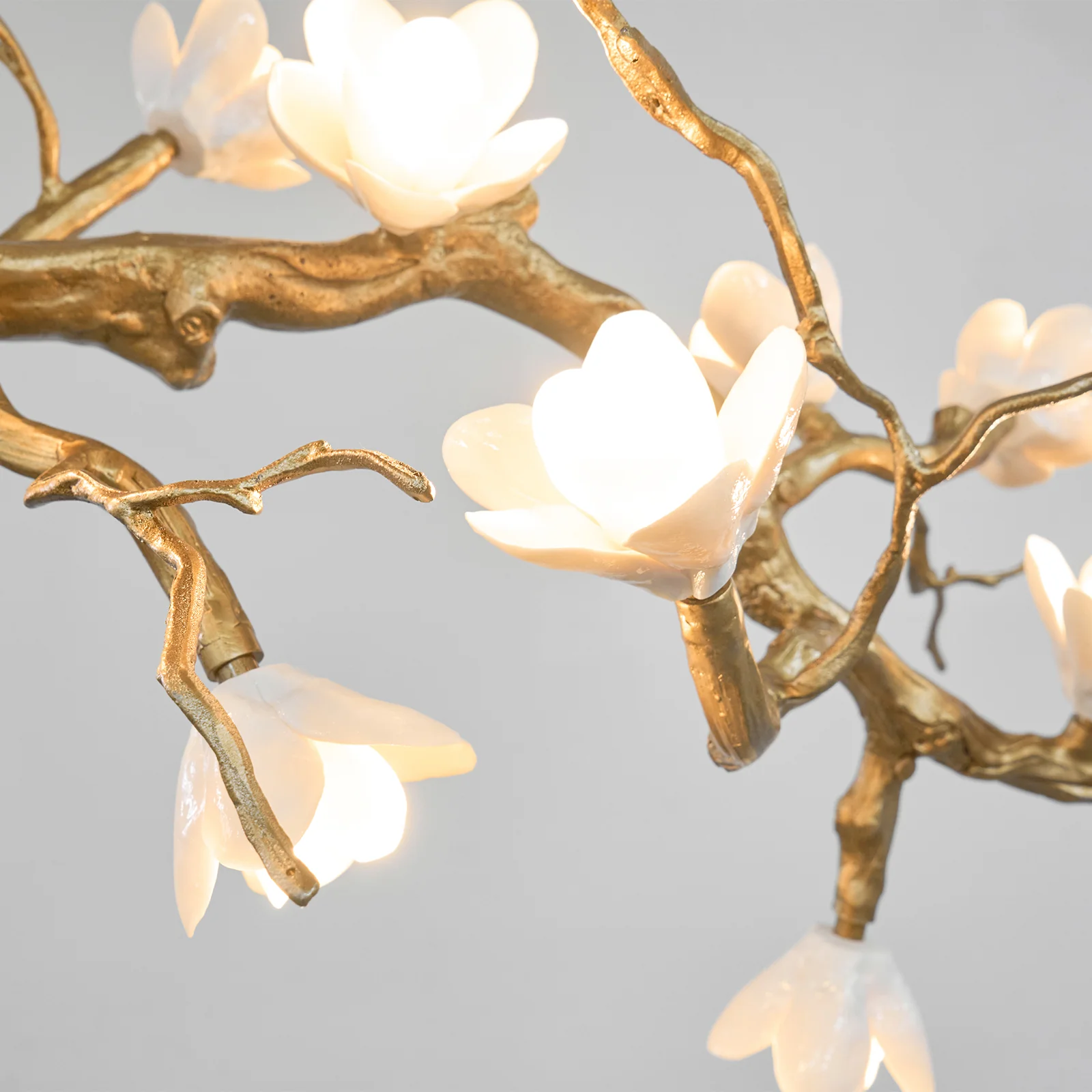Brass Flower Branch Chandelier - Image 22