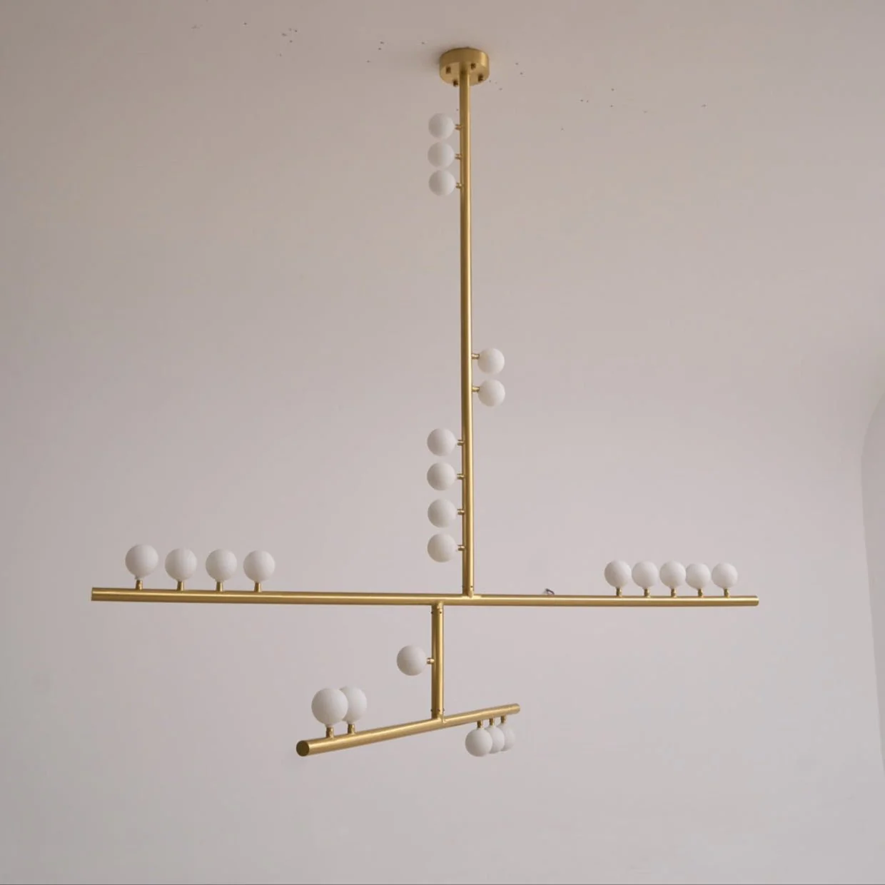 Brass Glass Drop Chandelier - Image 50