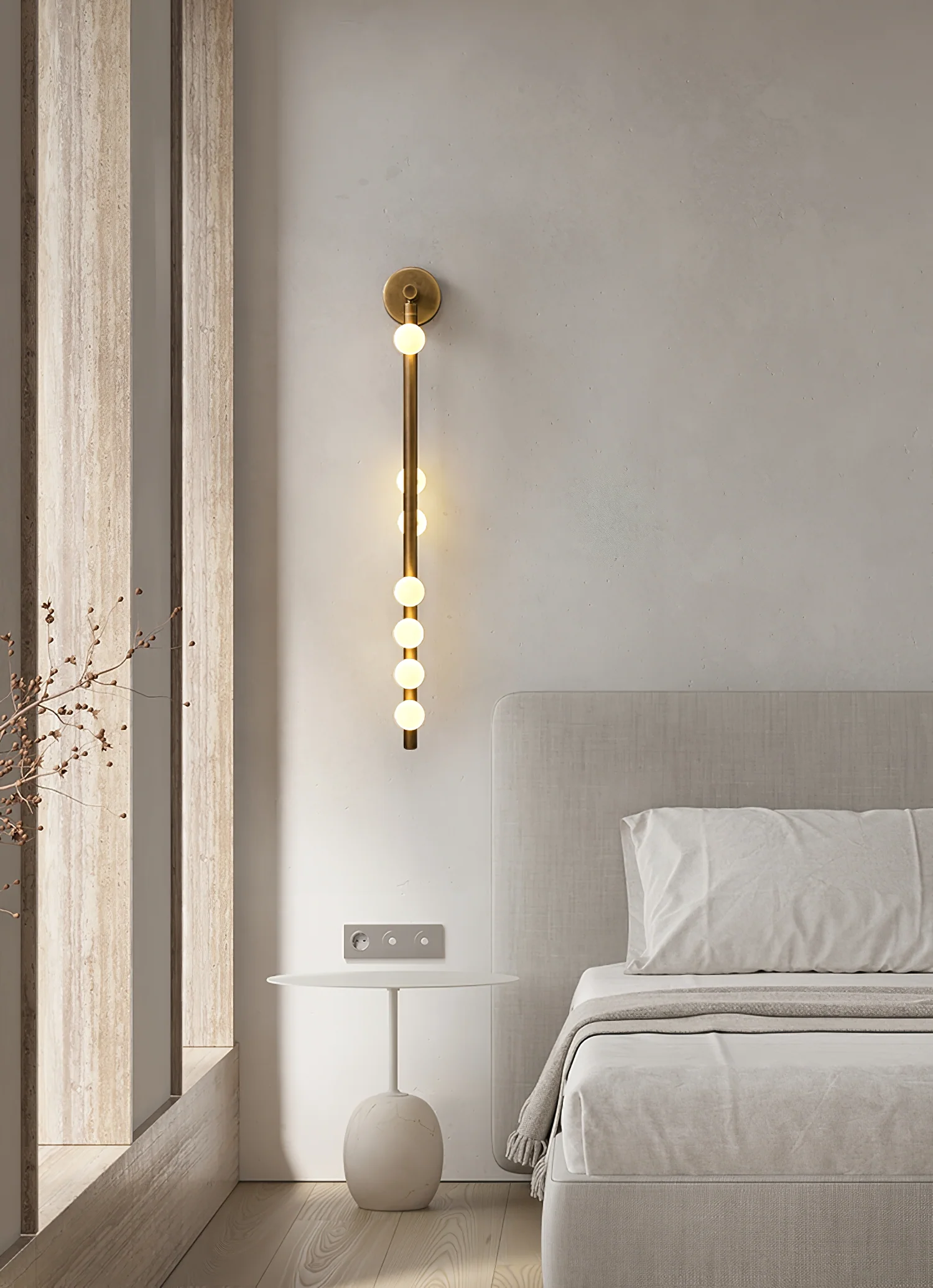 Brass Glass Tube Plug-in Wall Lamp - Image 94