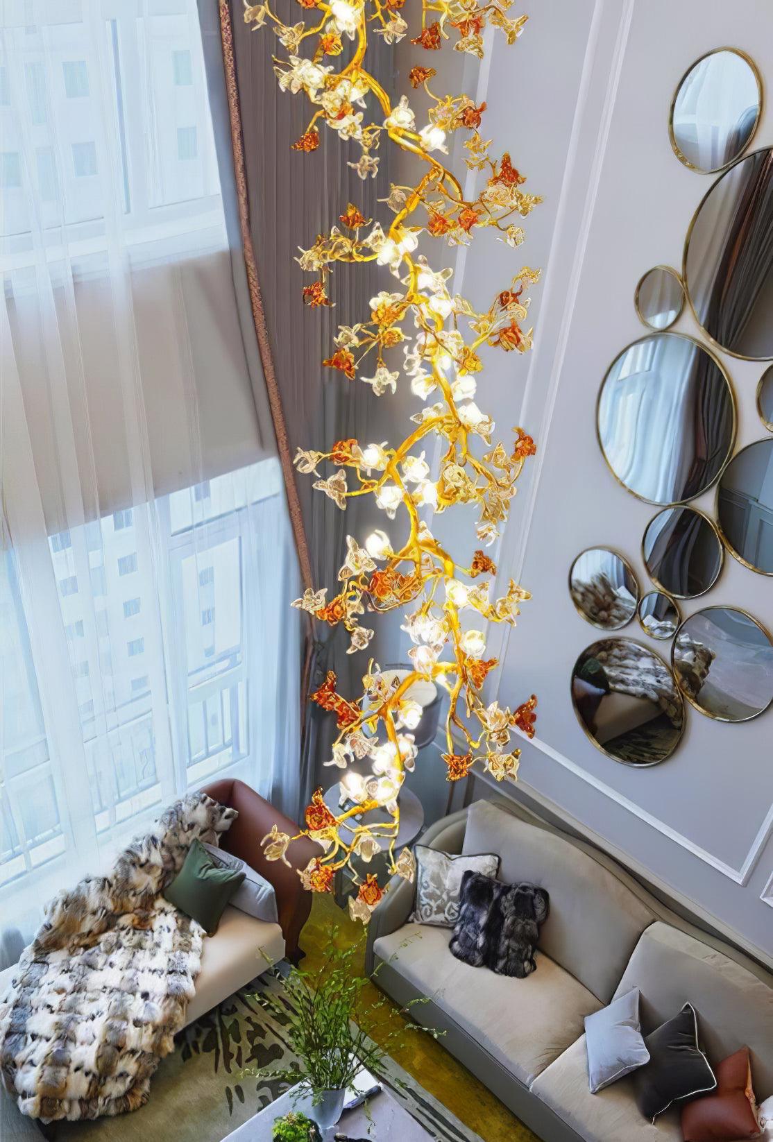 Brass Maple Branch Chandelier - Image 15
