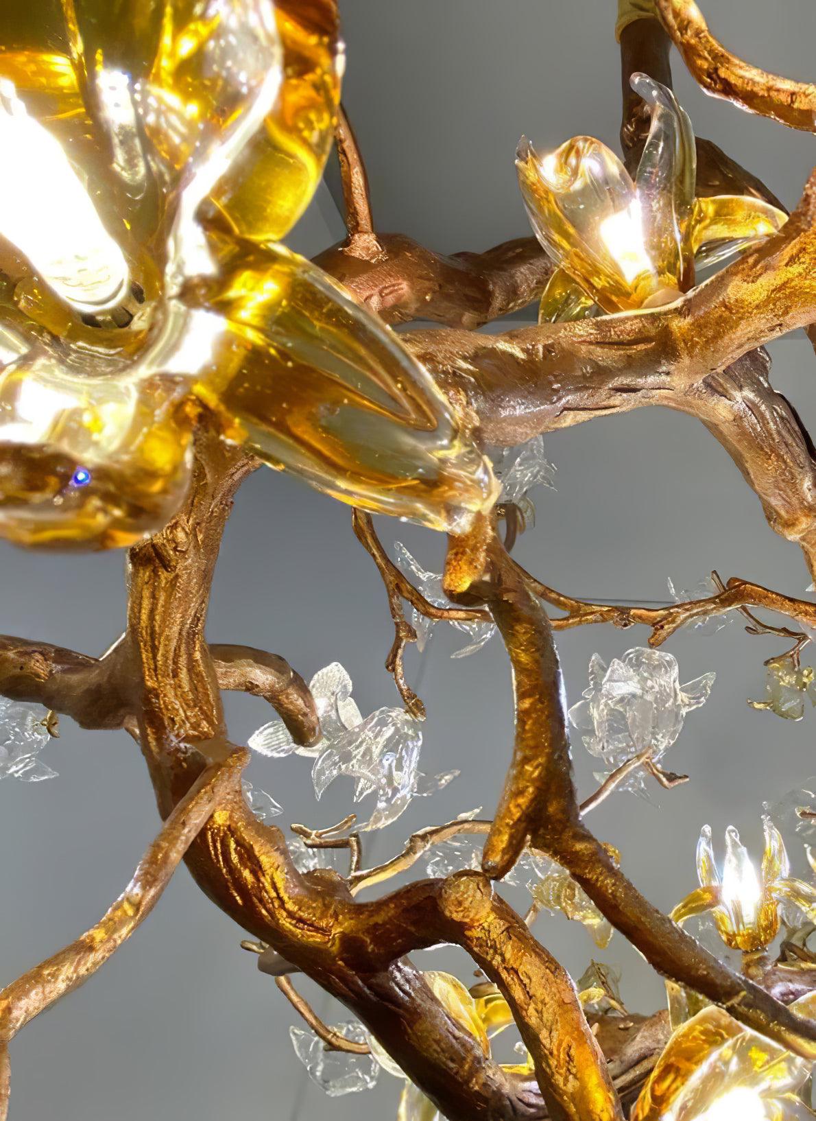 Brass Maple Branch Chandelier - Image 21