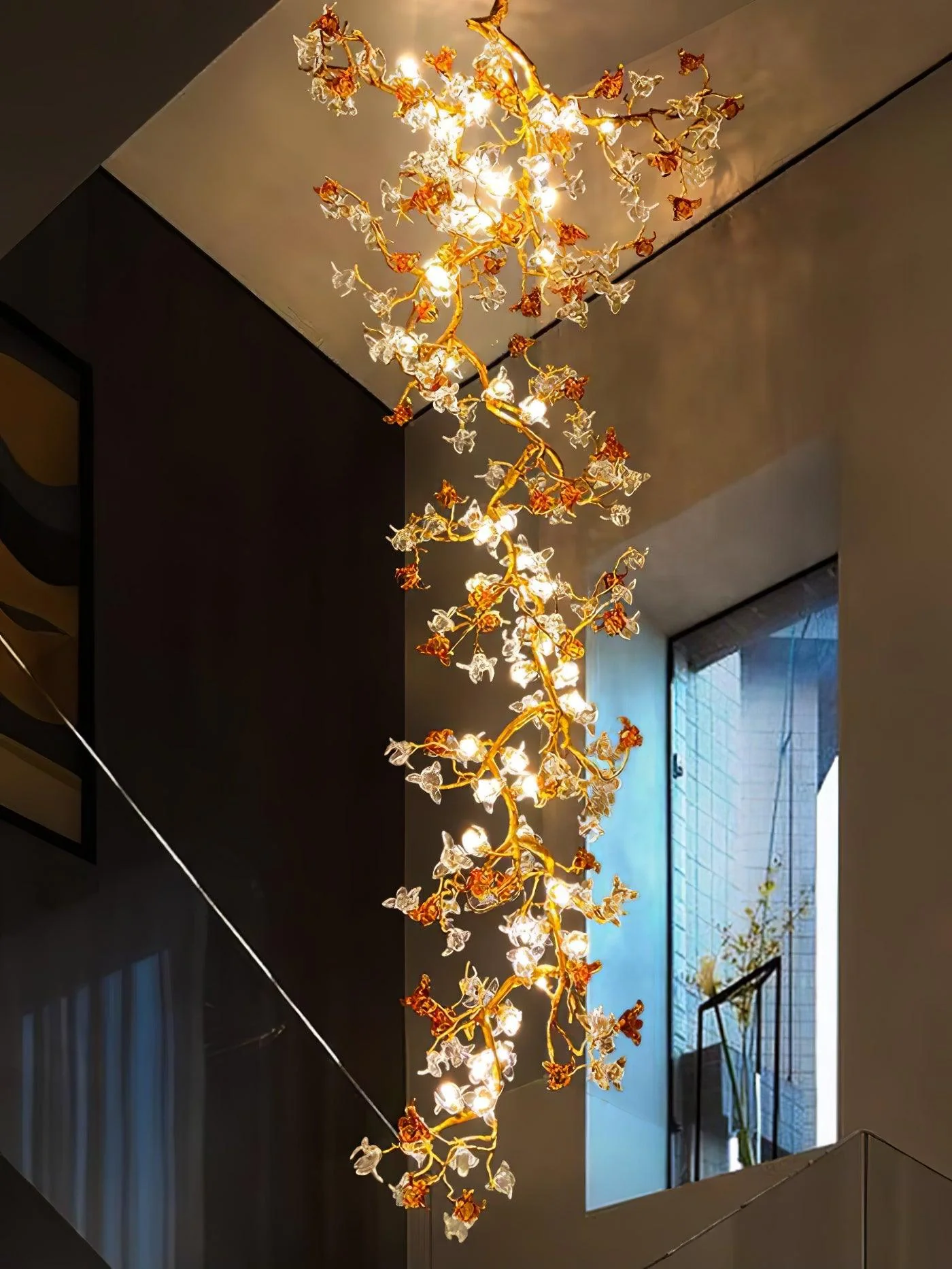 Brass Maple Branch Chandelier - Image 23