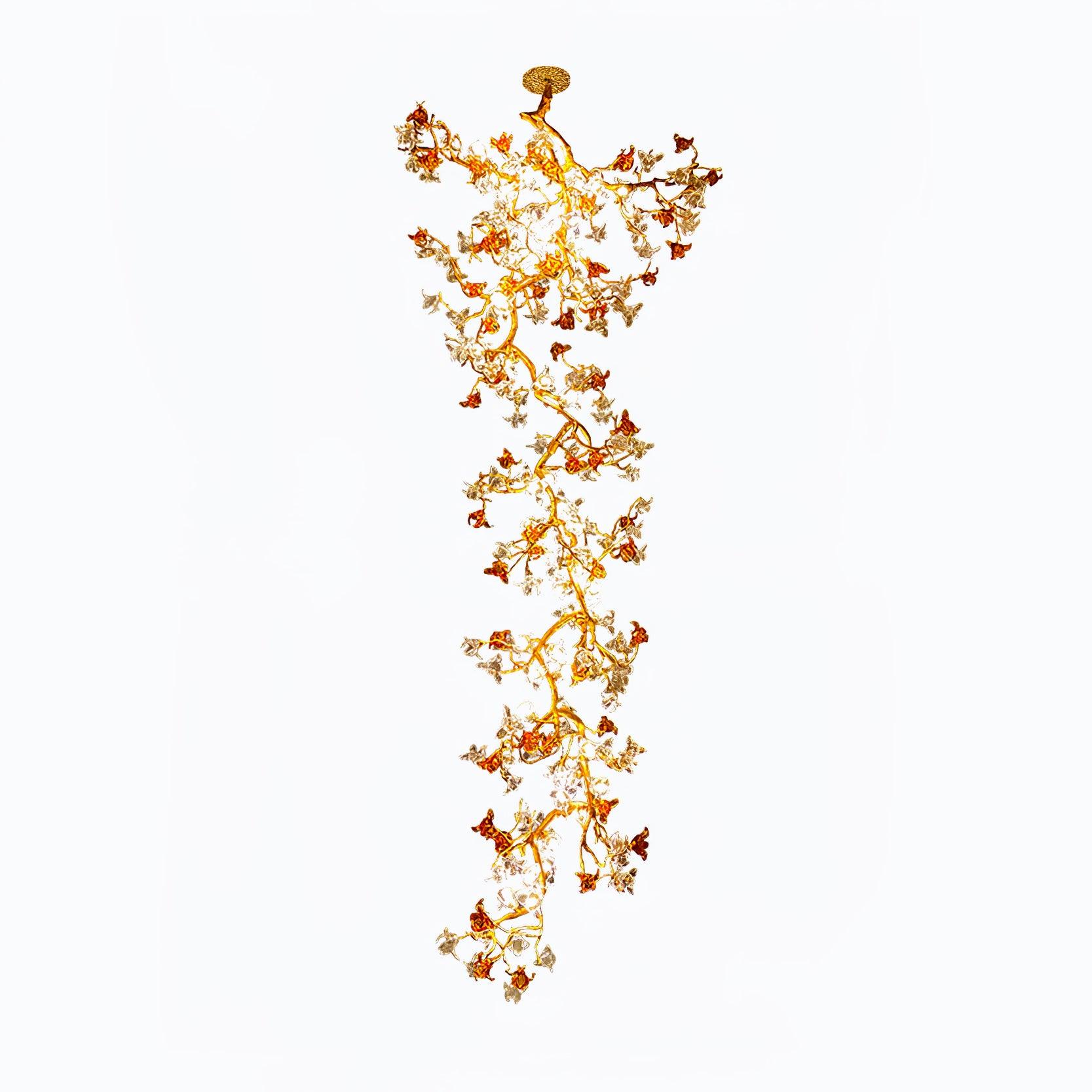 Brass Maple Branch Chandelier - Image 29