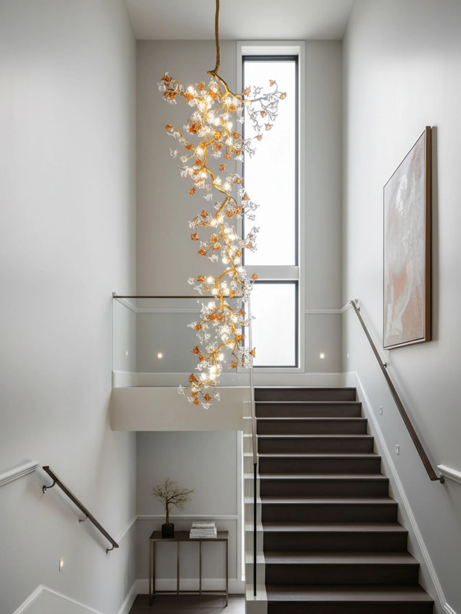 Brass Maple Branch Chandelier - Image 5