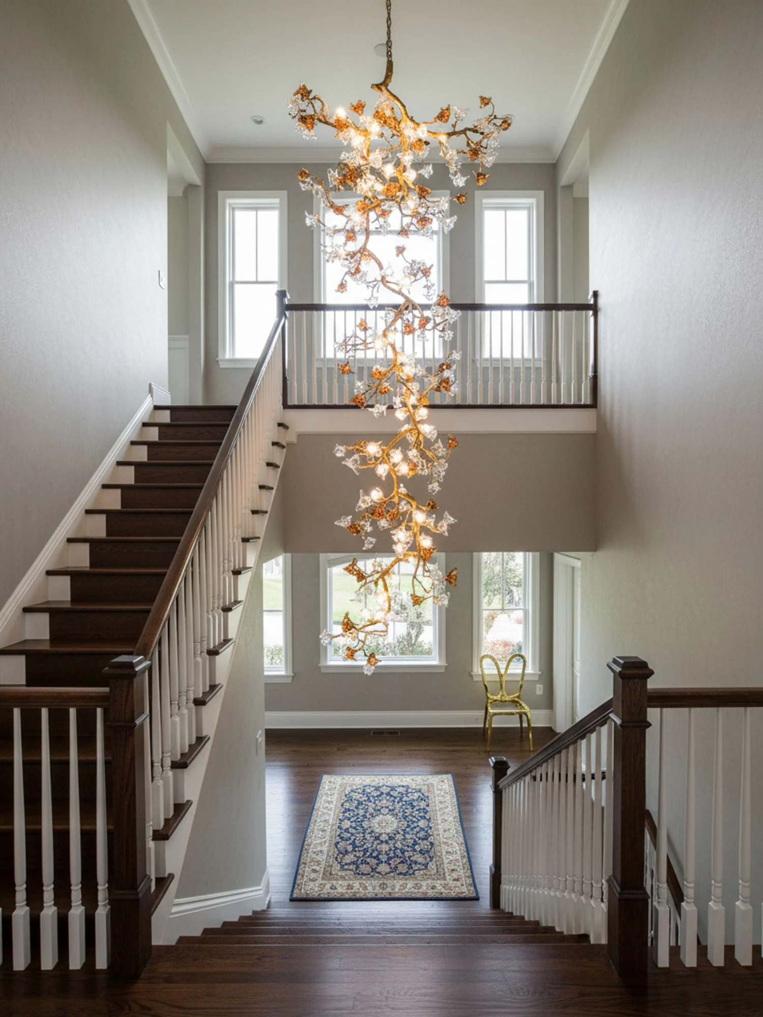 Brass Maple Branch Chandelier - Image 6