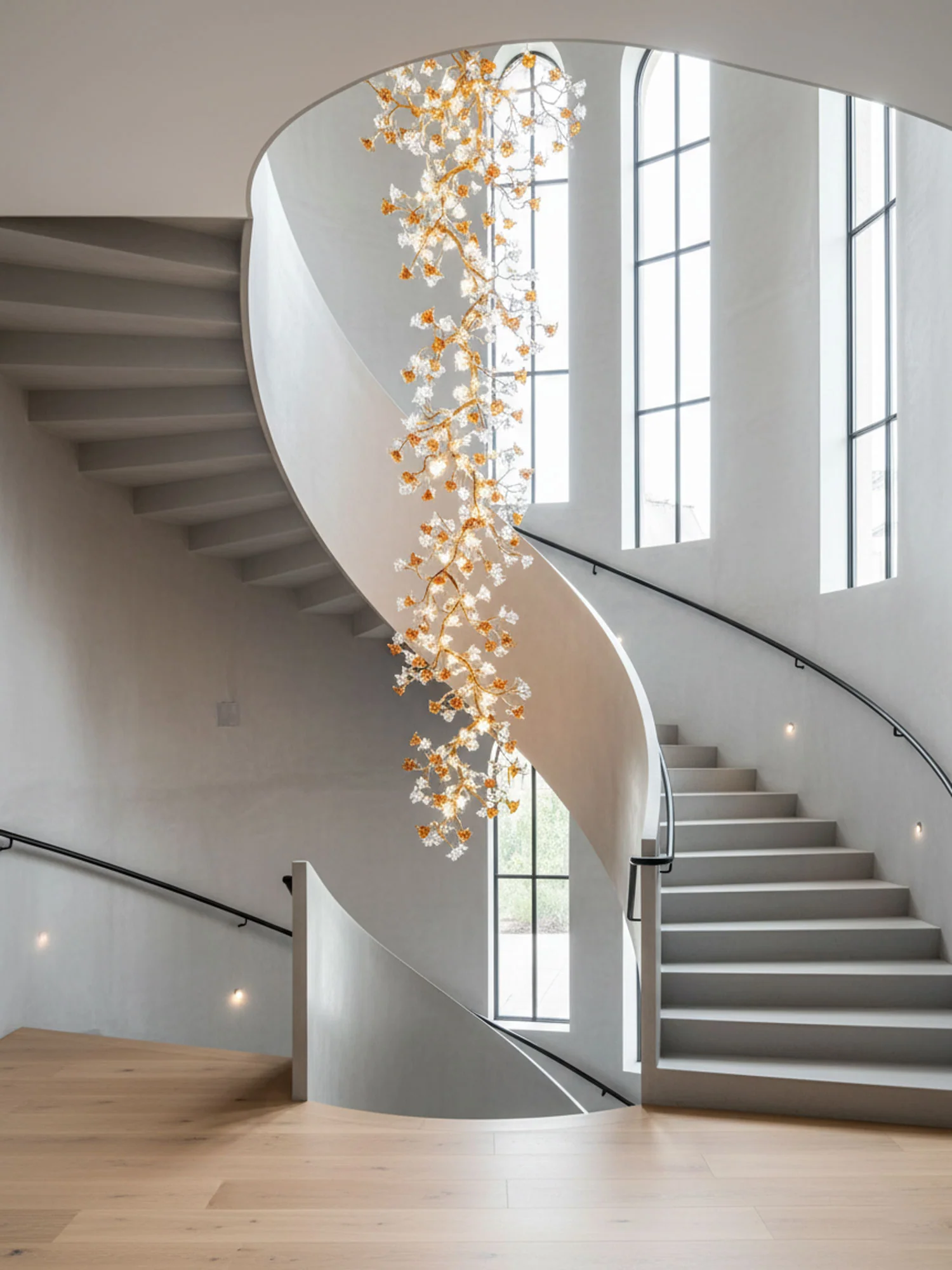 Brass Maple Branch Chandelier - Image 7