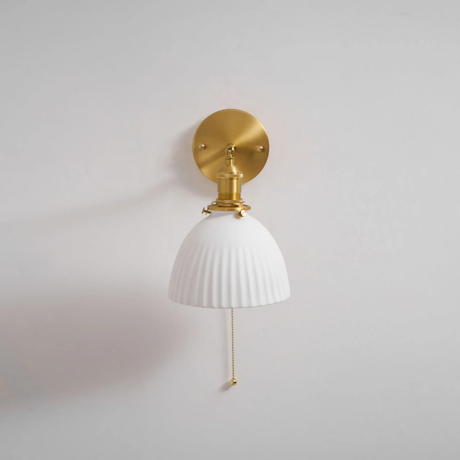 Brass Pleated Ceramic Wall Lamp - Image 38