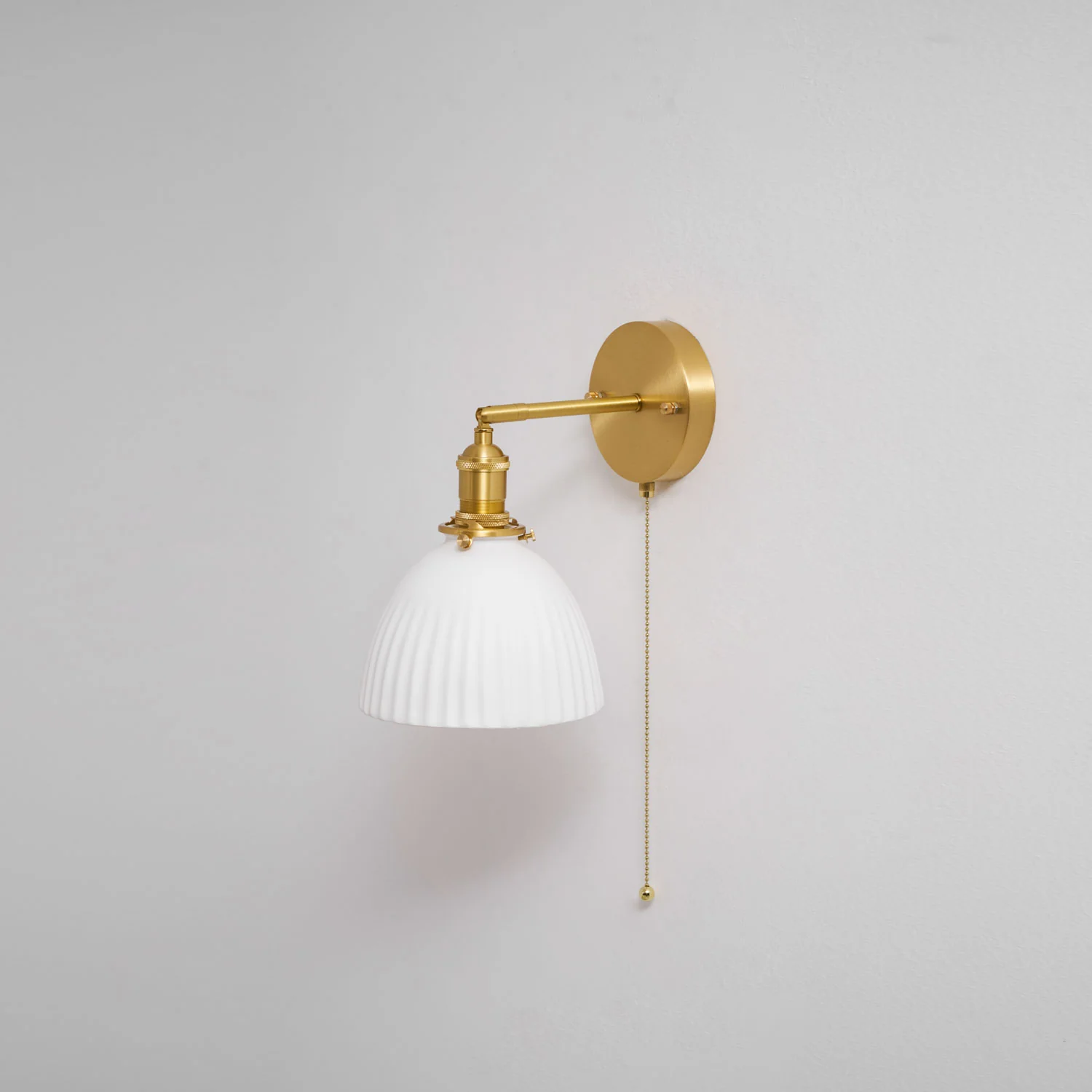 Brass Pleated Ceramic Wall Lamp - Image 39