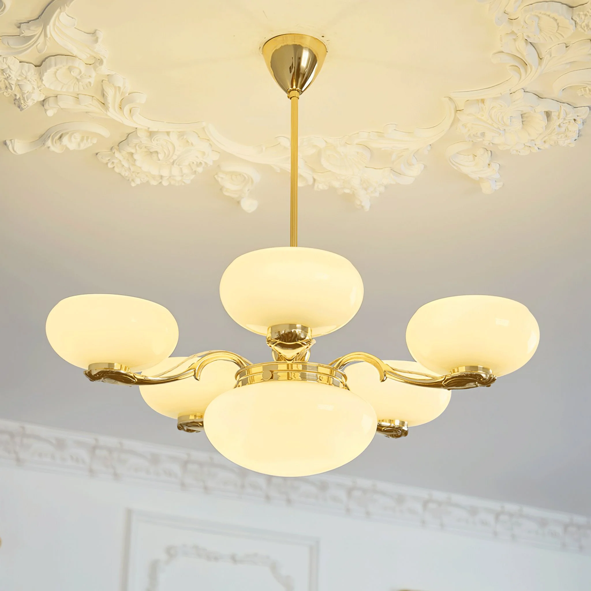 Brass Radiance Orb Chandelier - Image 3