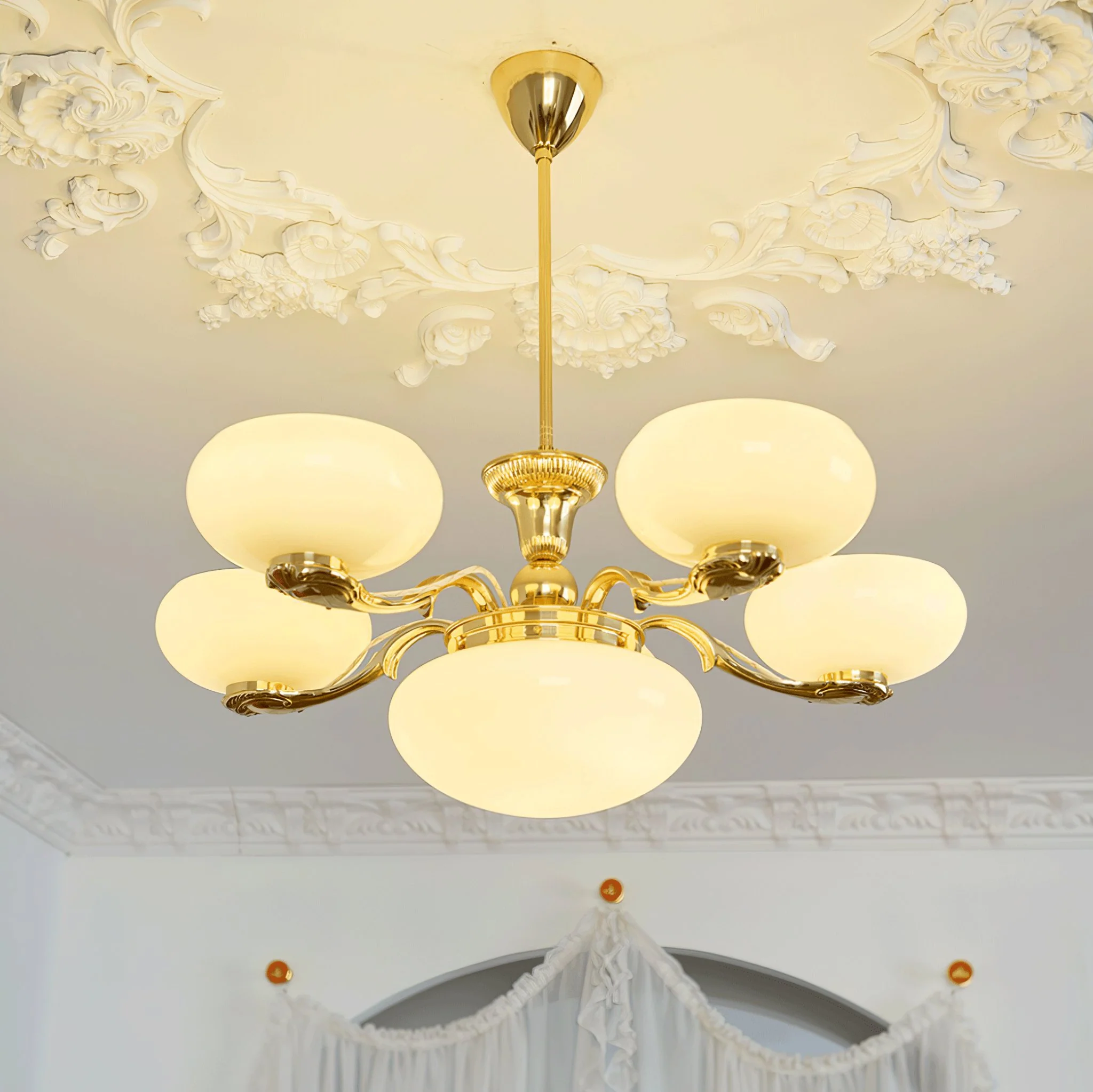 Brass Radiance Orb Chandelier - Image 6
