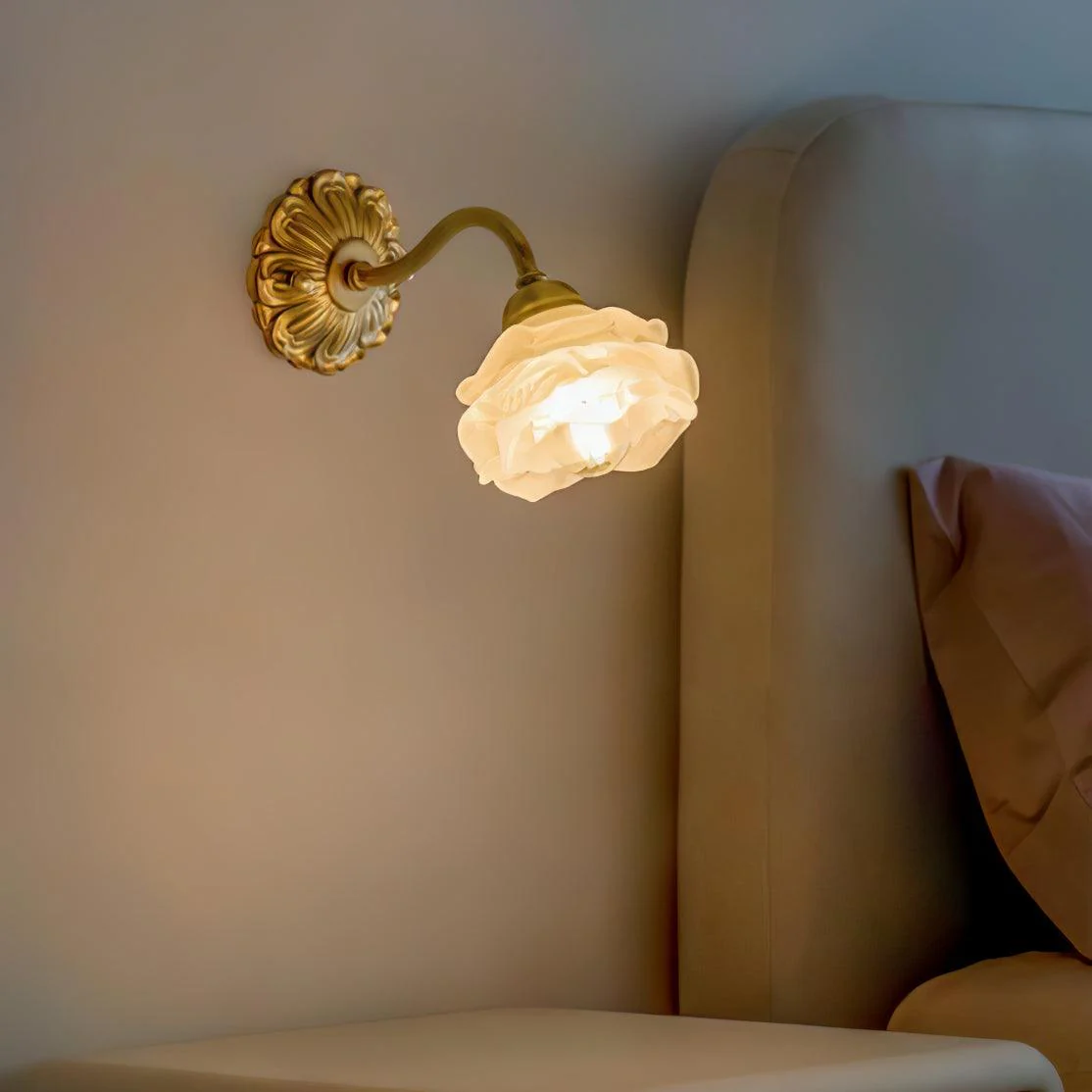 Brass Rose Wall Light - Image 11