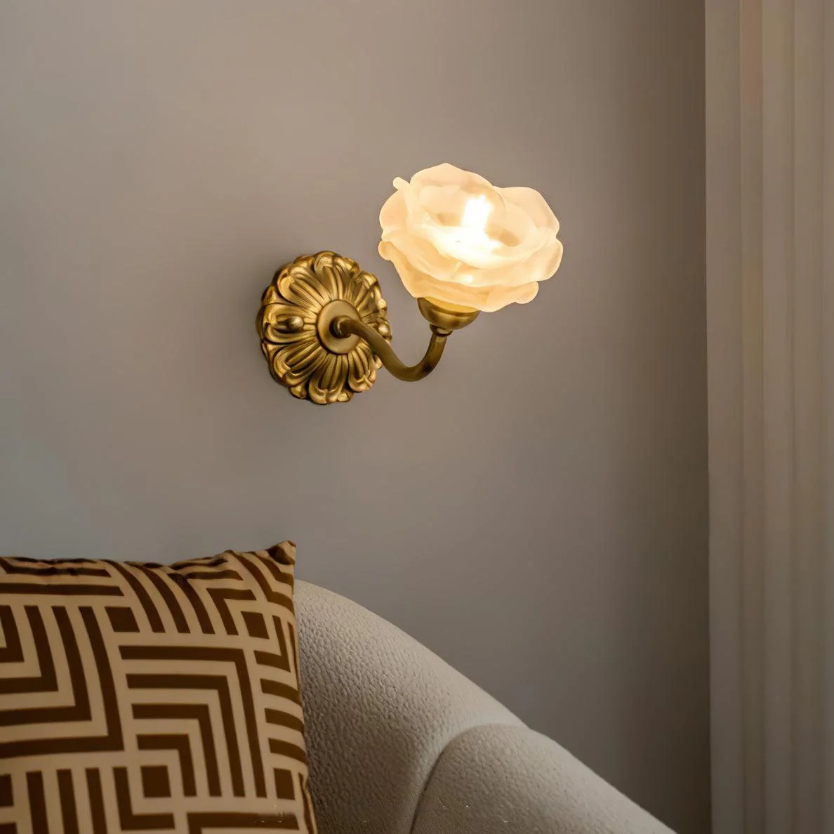 Brass Rose Wall Light - Image 13