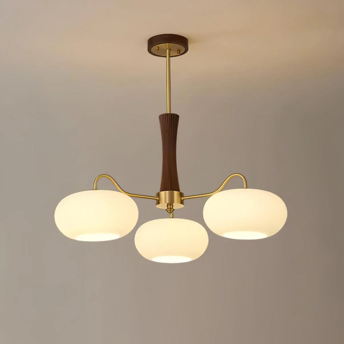 Brass Wooden Persimmon Chandelier - Image 35