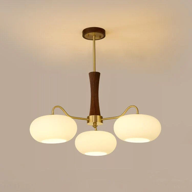 Brass Wooden Persimmon Chandelier - Image 42