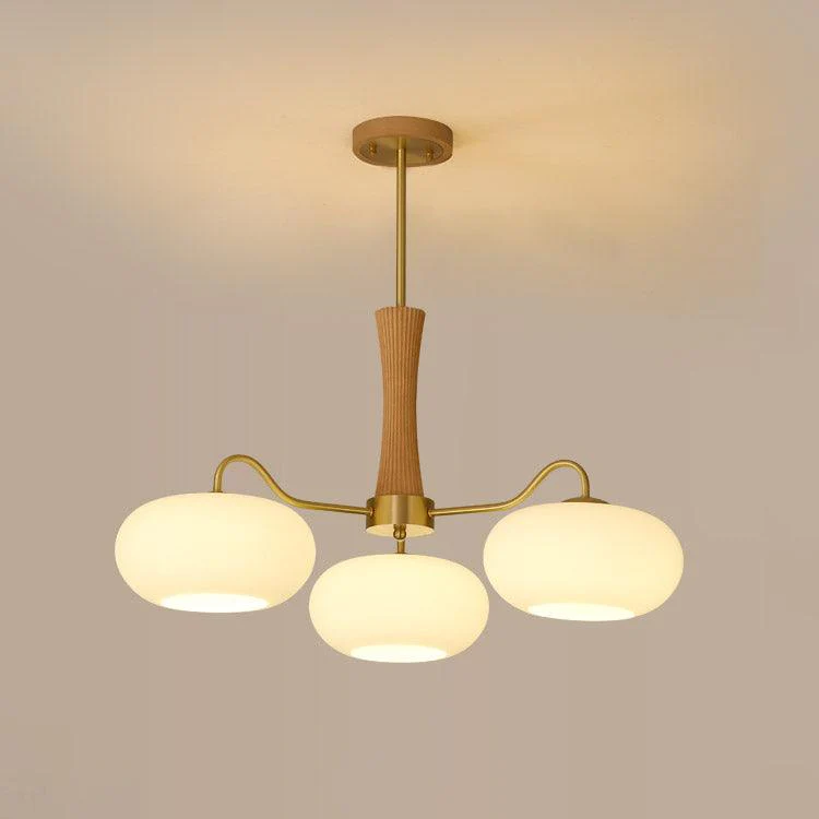 Brass Wooden Persimmon Chandelier - Image 44