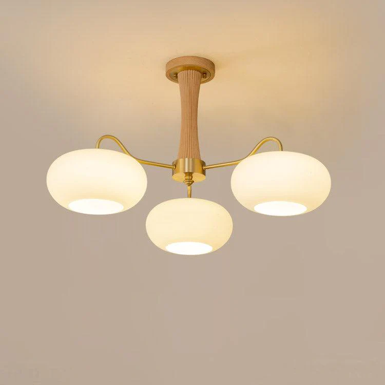 Brass Wooden Persimmon Chandelier - Image 45