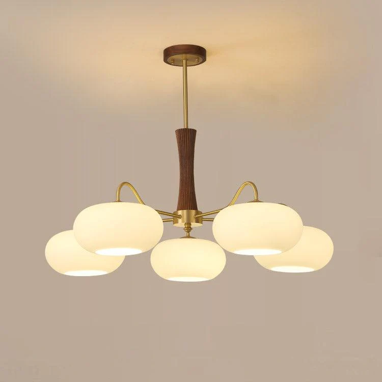 Brass Wooden Persimmon Chandelier - Image 46