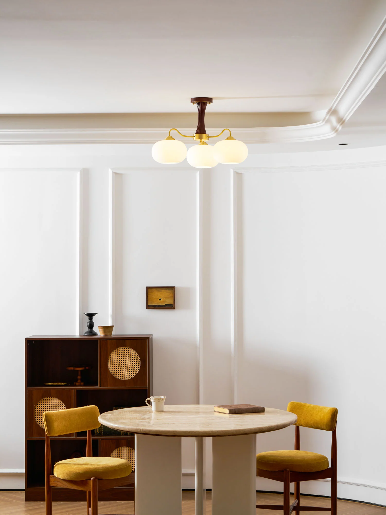 Brass Wooden Persimmon Chandelier - Image 55