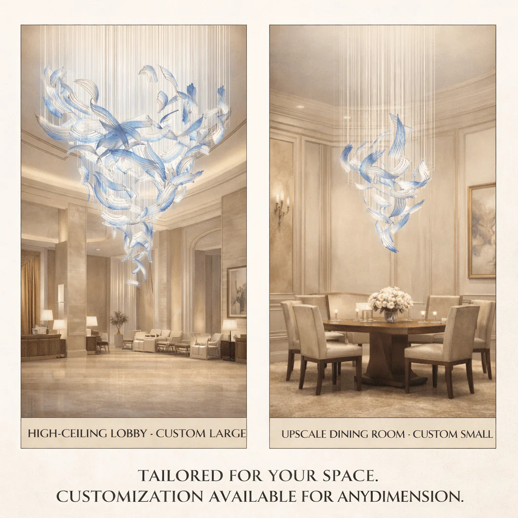 Brush Art Glass Chandelier - Image 15