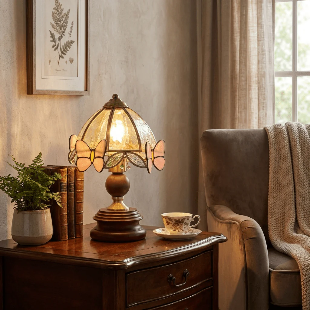 Butterfly Garden Tiffany Table Lamp - Image 3