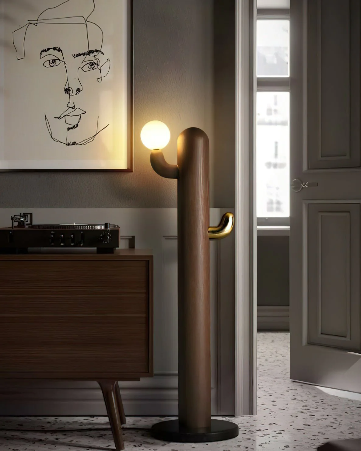 Cactus Wood Floor Lamp - Image 11