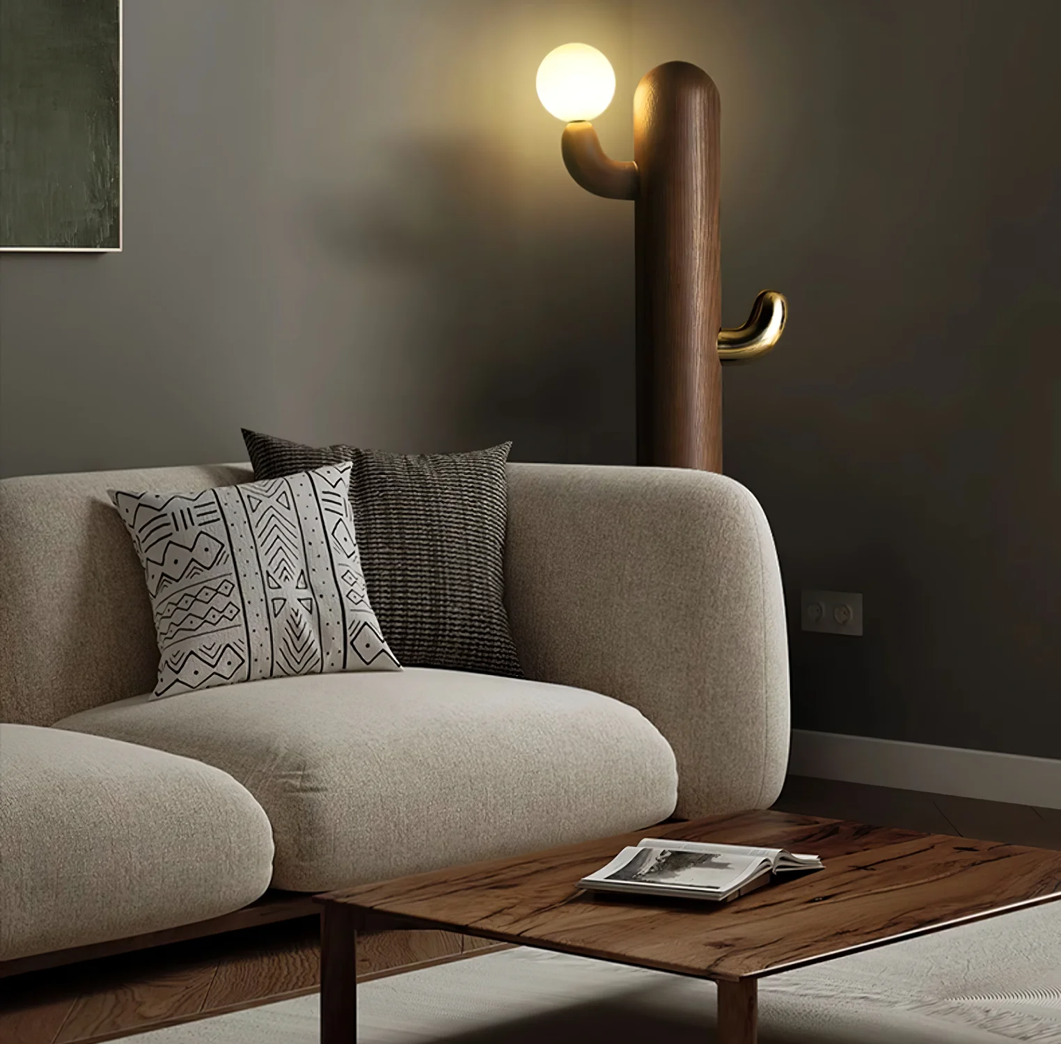 Cactus Wood Floor Lamp - Image 51