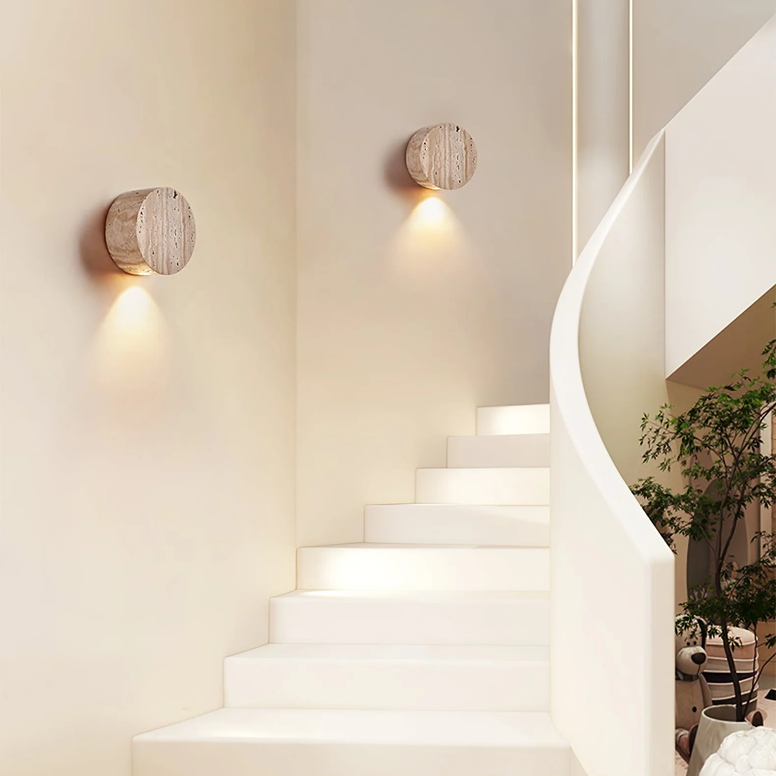 Caelan Travertine Wall Sconce - Image 15