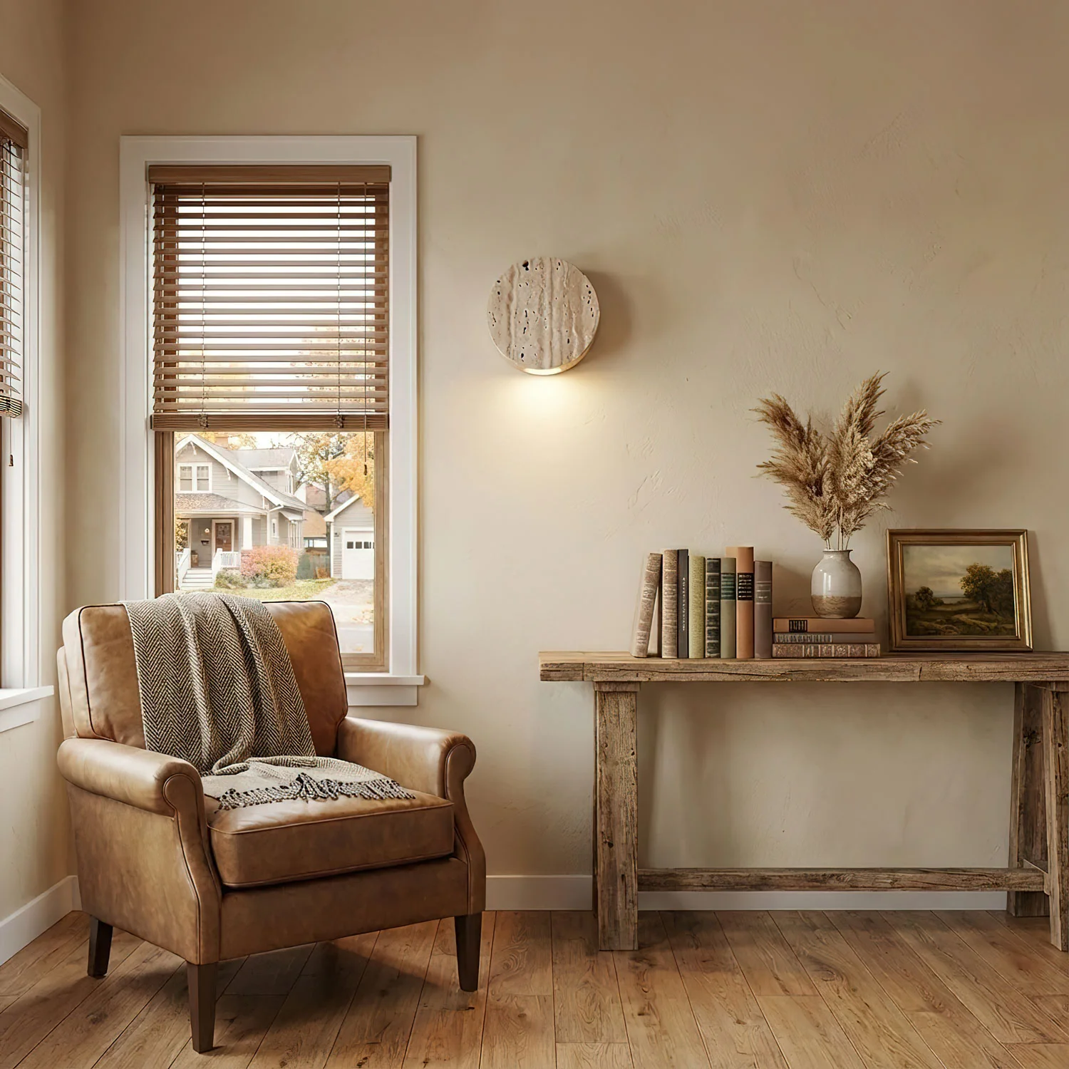 Caelan Travertine Wall Sconce - Image 3