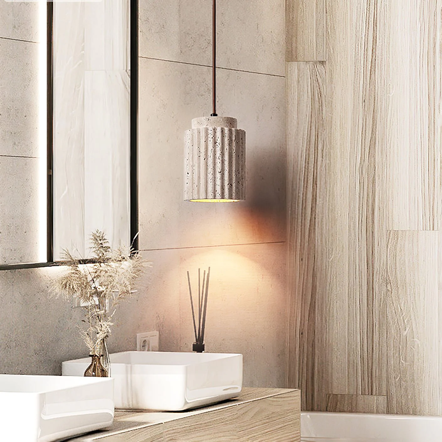 Caelia Travertine Pendant Light - Image 5