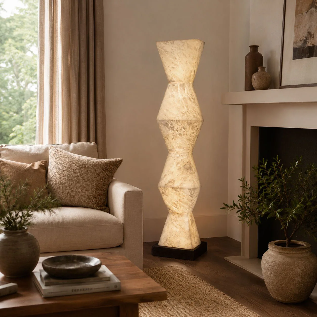 Cairn Alabaster Floor Lamp - Image 4