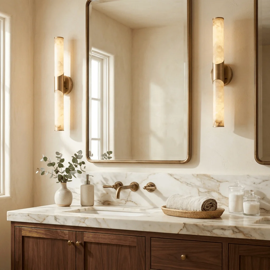 Calcedonia Alabaster Tube Wall Sconce - Image 3