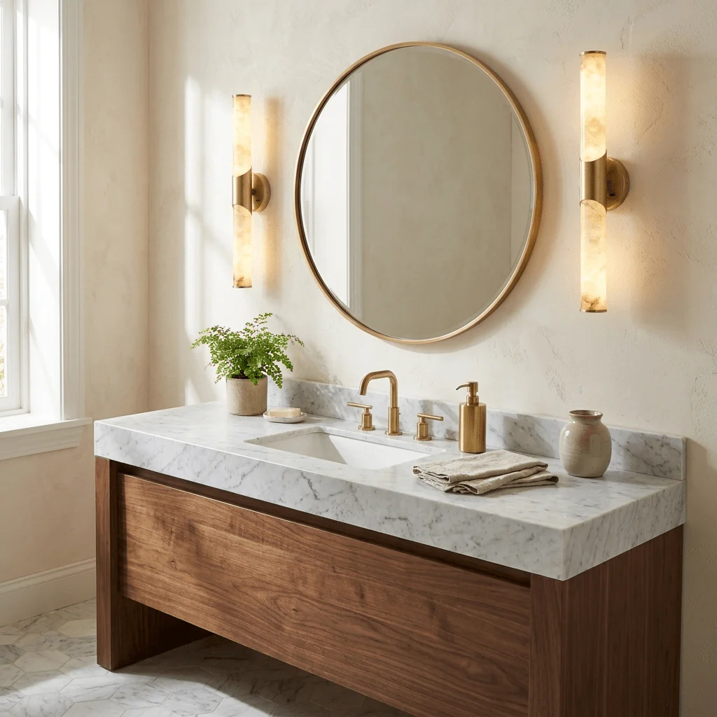 Calcedonia Alabaster Tube Wall Sconce - Image 4