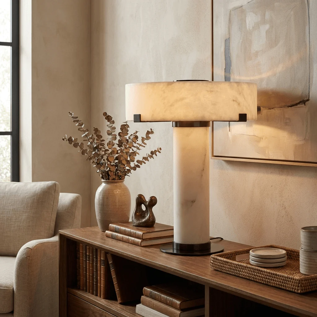 Calix Alabaster Table Lamp - Image 3