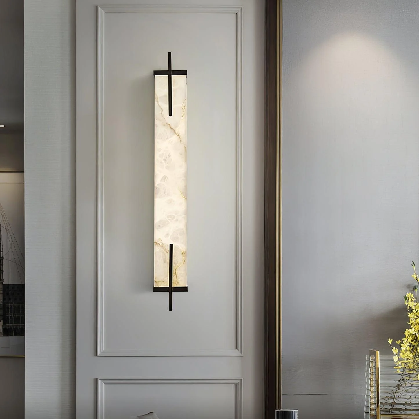 Calliope Alabaster Wall Sconce - Image 12