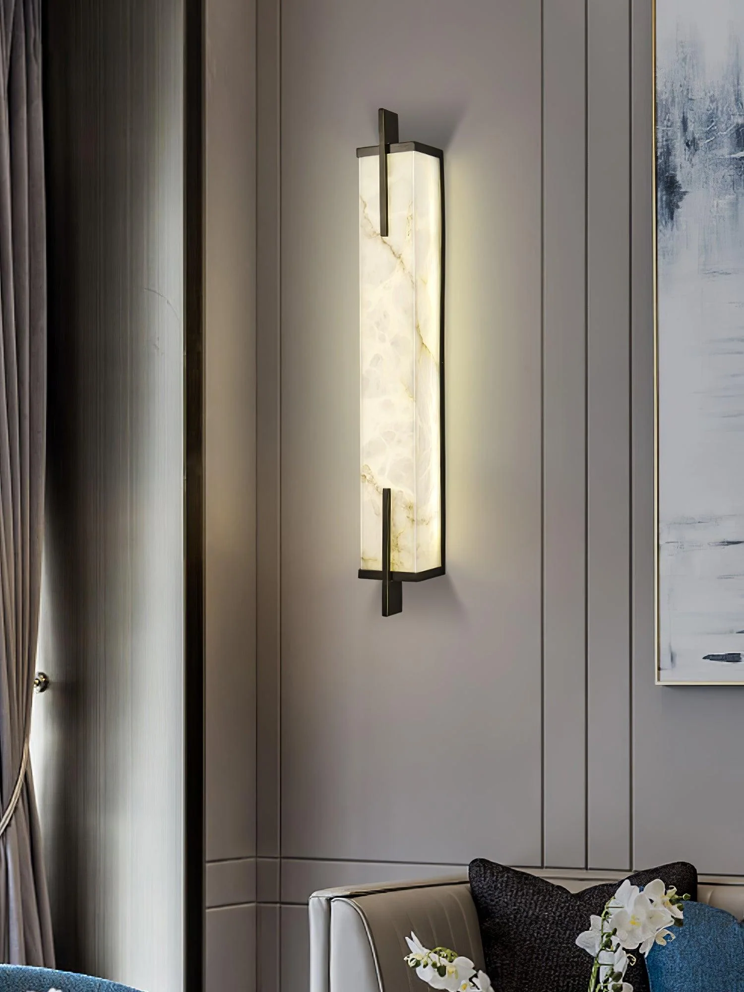 Calliope Alabaster Wall Sconce - Image 14