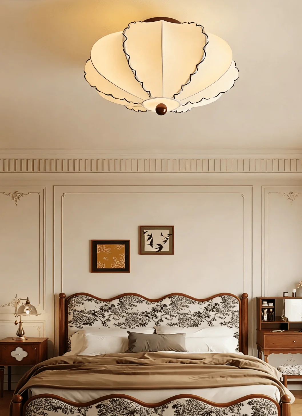 Calloped Edge Fabric Ceiling Light - Image 14