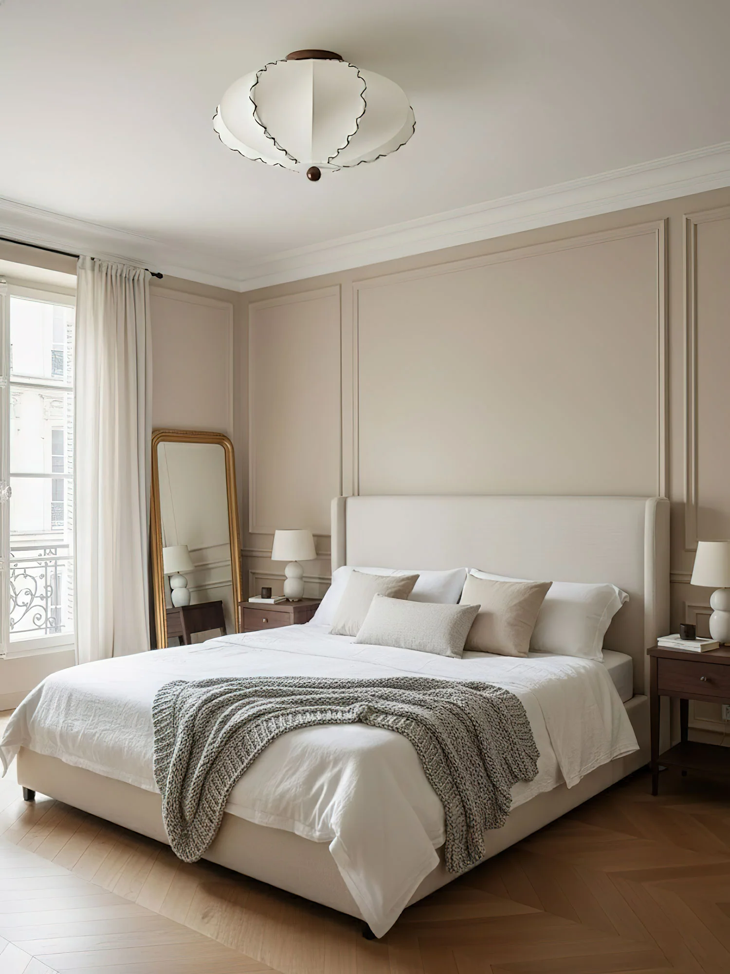 Calloped Edge Fabric Ceiling Light - Image 5