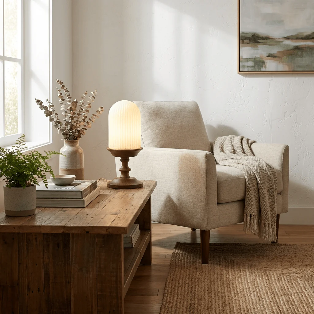 Calyra Ribbed Table Lamp - Image 2