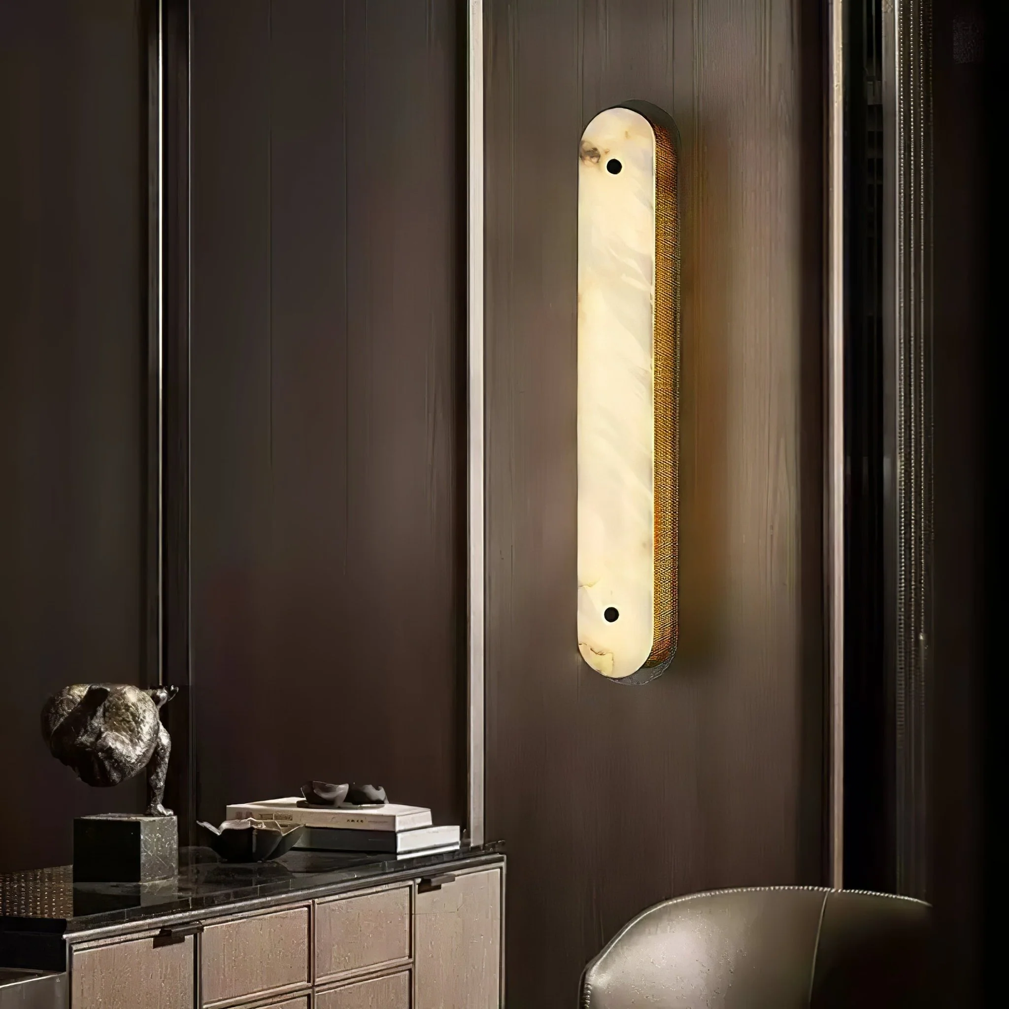 Calyxon Alabaster Wall Sconce - Image 3