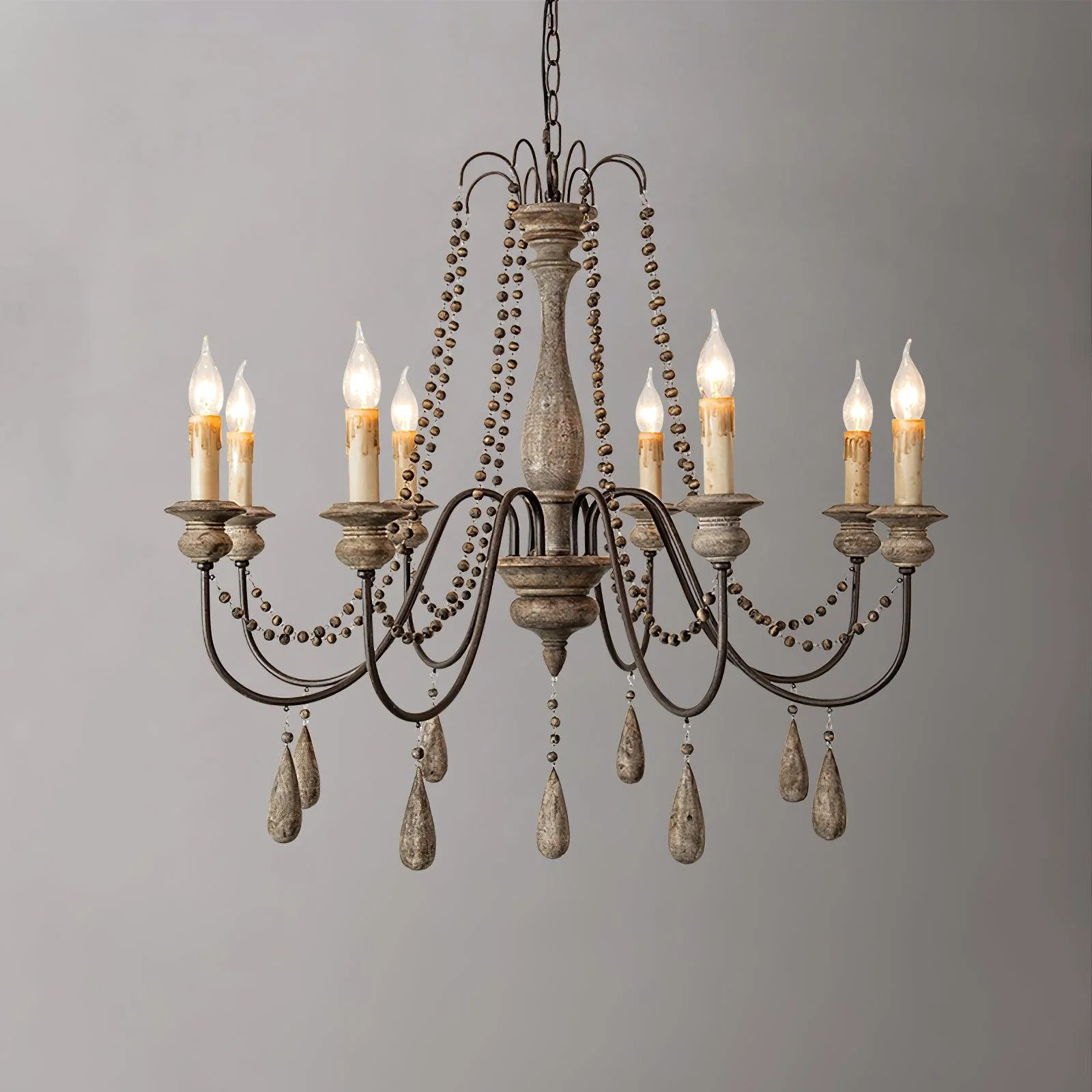 Candle Style Beaded Chandelier - Image 16