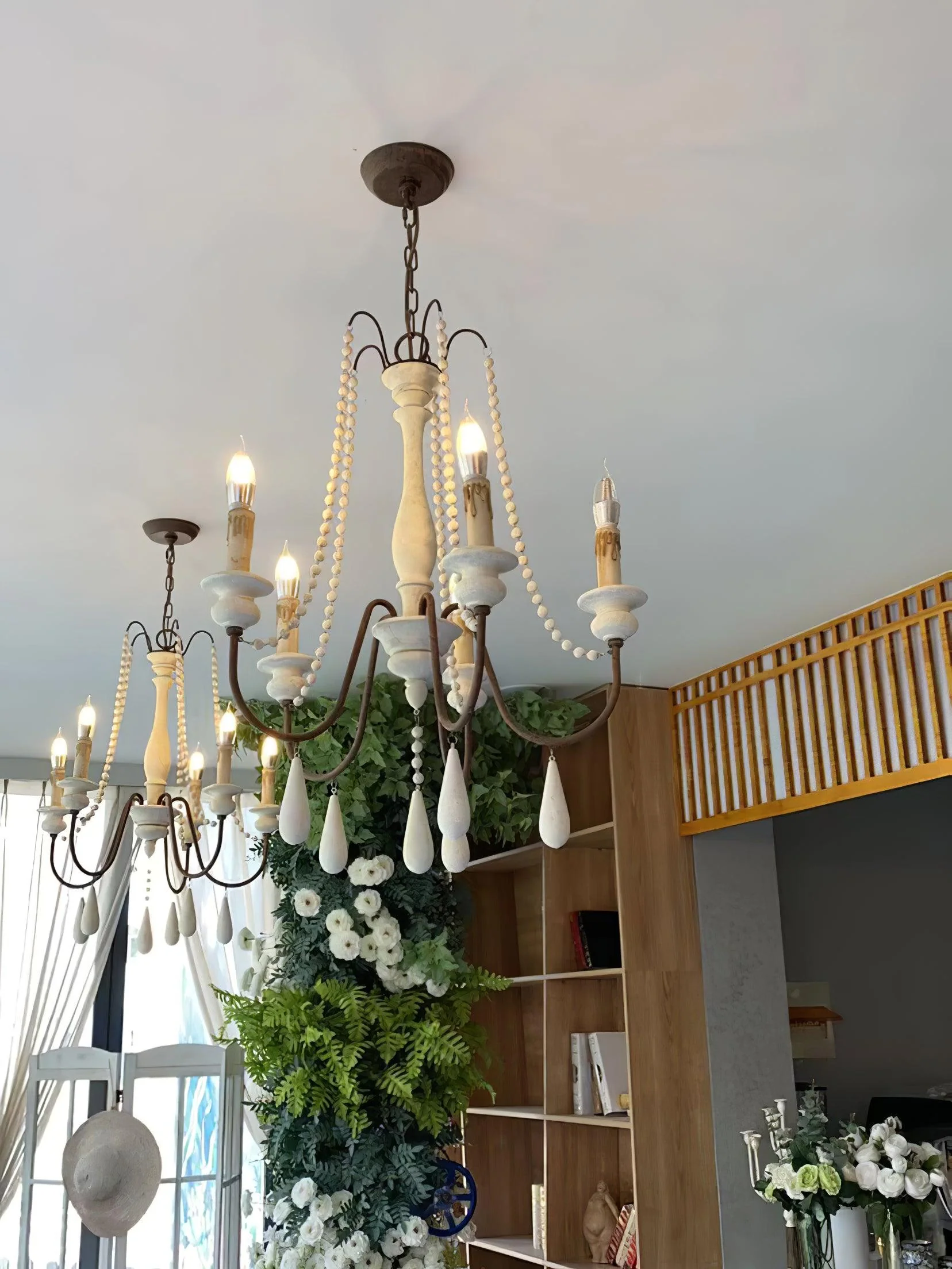 Candle Style Beaded Chandelier - Image 26