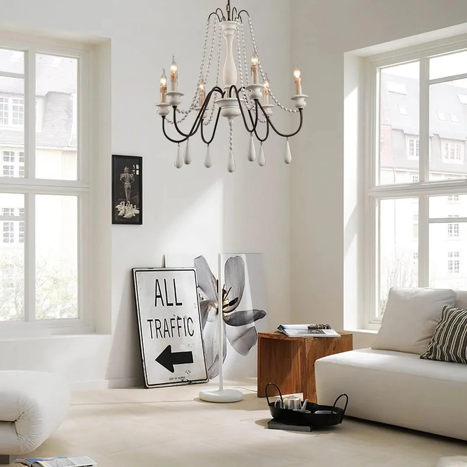 Candle Style Beaded Chandelier - Image 3