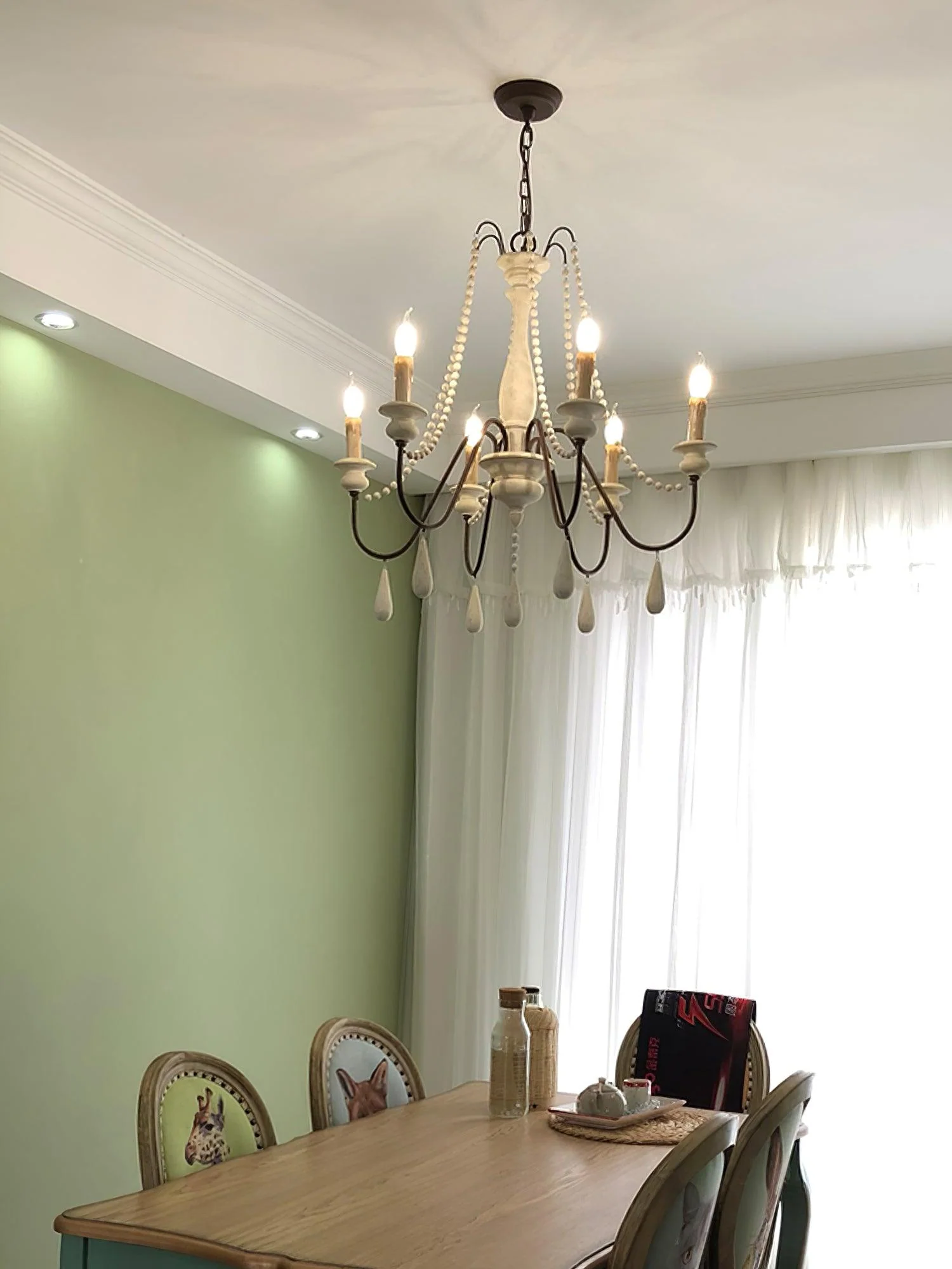 Candle Style Beaded Chandelier - Image 31