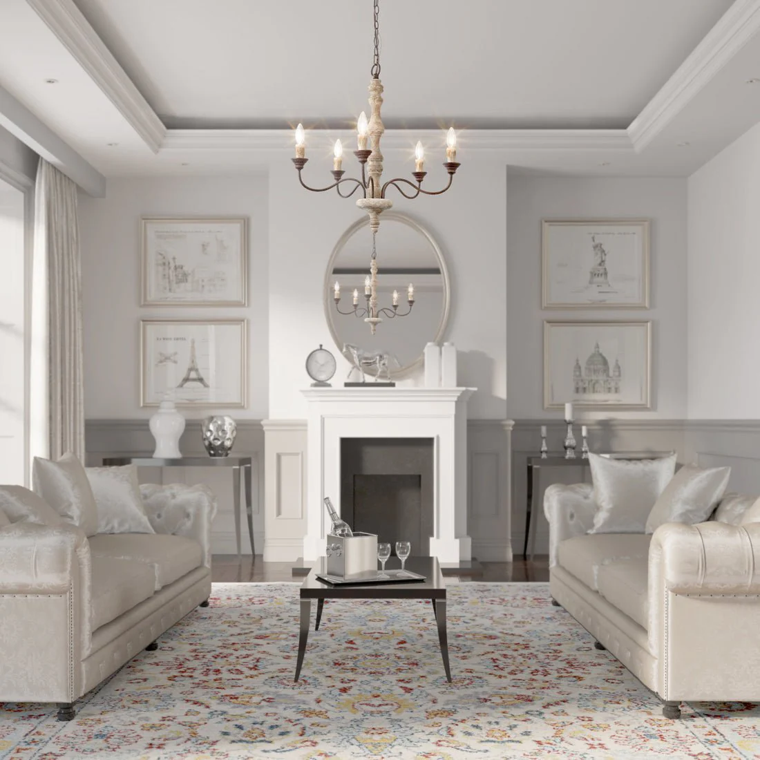 Candlestick Farmhouse chandelier - Image 24