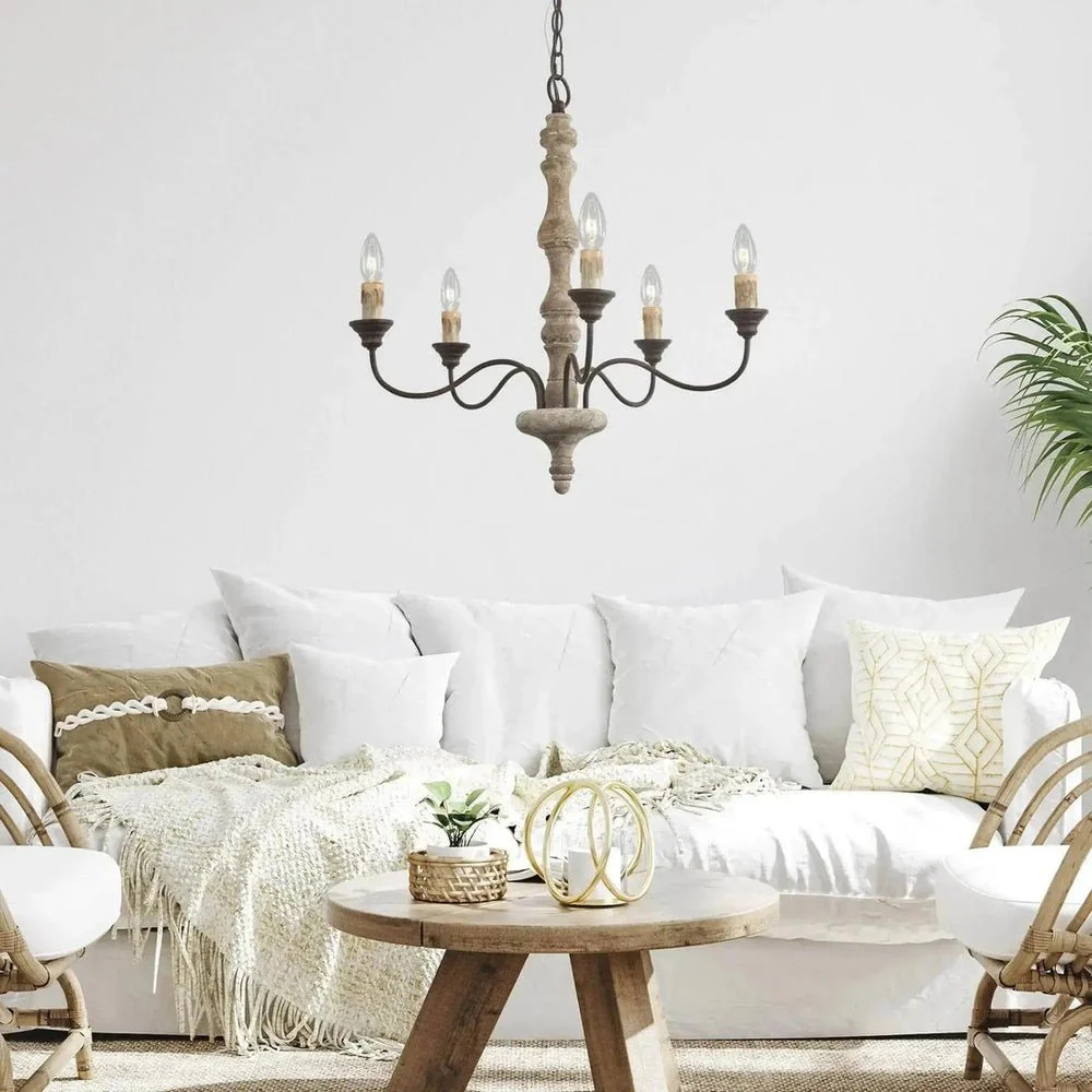 Candlestick Farmhouse chandelier - Image 3