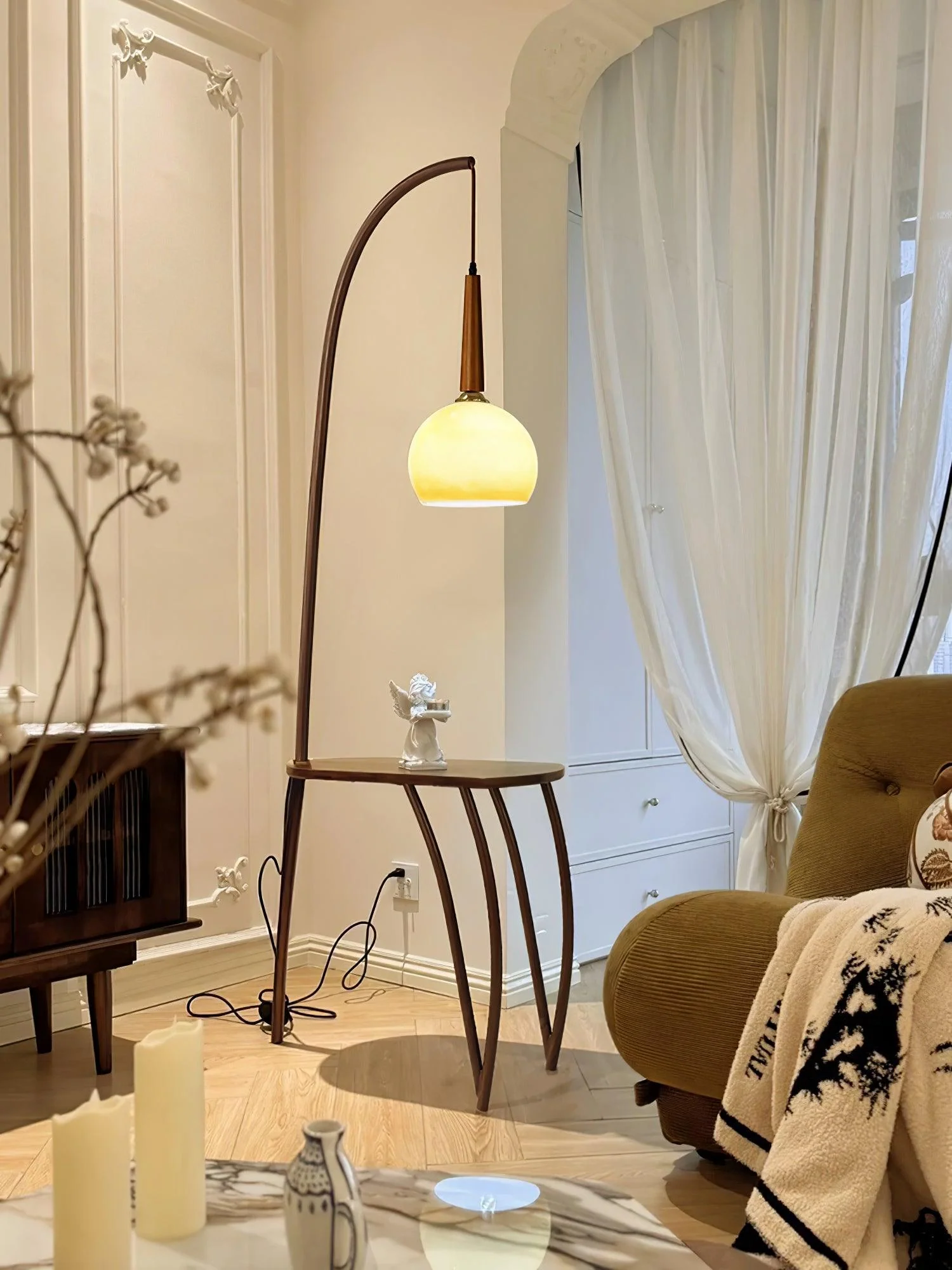 Cantilever Wood Accent Floor Lamp - Image 13